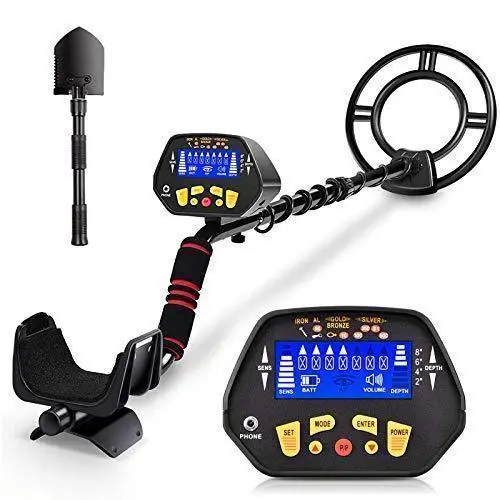 RICOMAX RM Metal Detector – Waterproof 10-Inch Search Coil with LCD Display, Discrimination Mode, and Audio Target ID