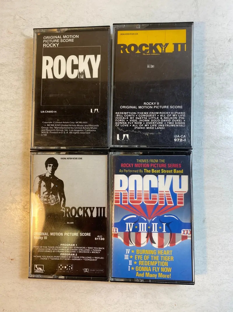 Rocky Film Soundtrack Cassette Lot – Four Original Releases