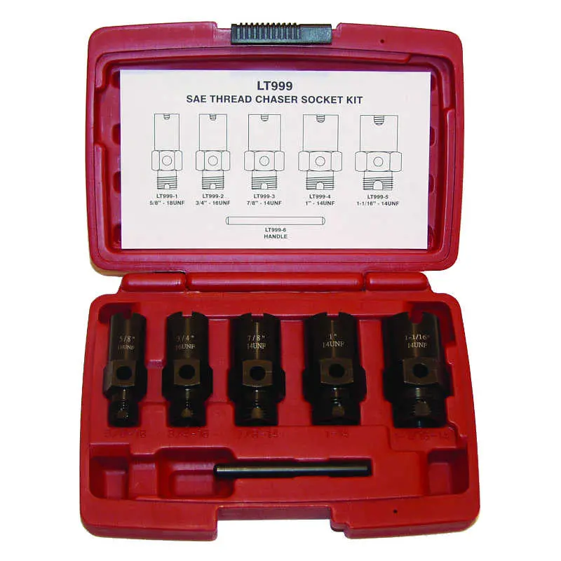 SAE Thread Chaser Socket Set for Precision Reconditioning