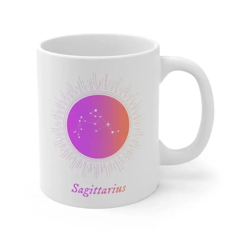 Sagittarius Zodiac Mug – Bold Astrology-Themed Ceramic Cup