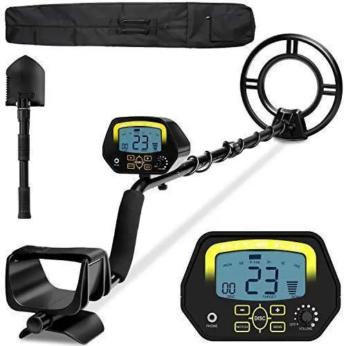 Sakobs Waterproof Metal Detector for Adults & Kids — Adjustable Sensitivity, LCD Display, 10″ Coil, All-Metal & Discrimination Modes