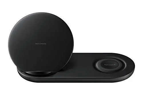 Samsung Wireless Charger DUO – Fast-Charging Stand & Pad for Qi Devices and Select Samsung Watches, Black (US)