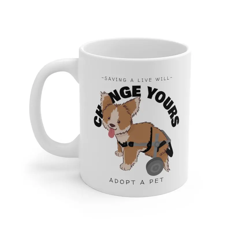 ‘Save a Life, Change Yours’ Adopt-a-Pet Awareness Mug