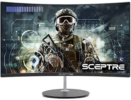 Sceptre C275W-1920RN Curved 27″ LED Monitor – 75Hz Refresh Rate, Edgeless Design, Built-in Speakers, HDMI/VGA Inputs