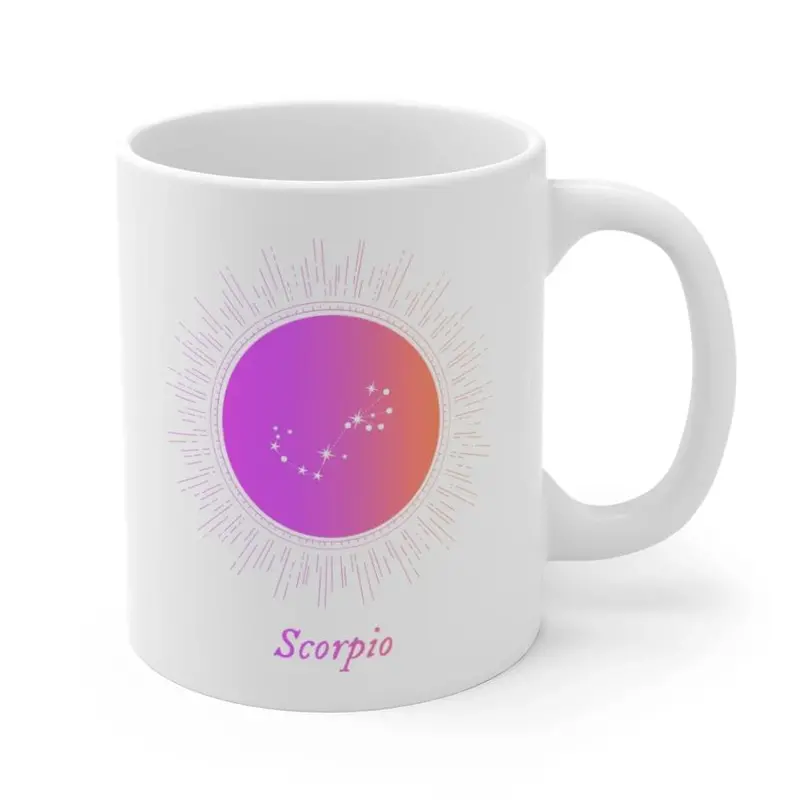 Scorpio Zodiac Mug – Mystical Star Sign Drinkware