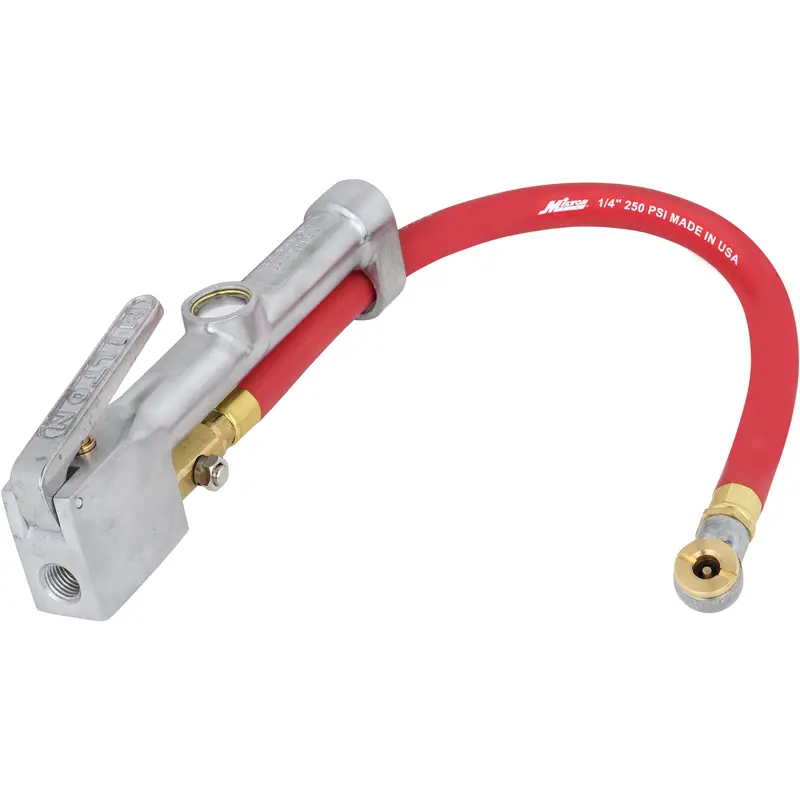 Service Station Air Inflator & Pressure Gauge – 1/4″ NPT, 15″ Rubber Hose, 10–160 PSI