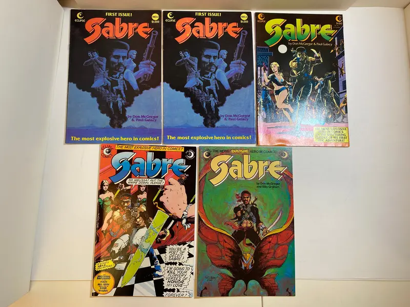Set of Five Sabre Edition Eclipse Comics (1982–1983)