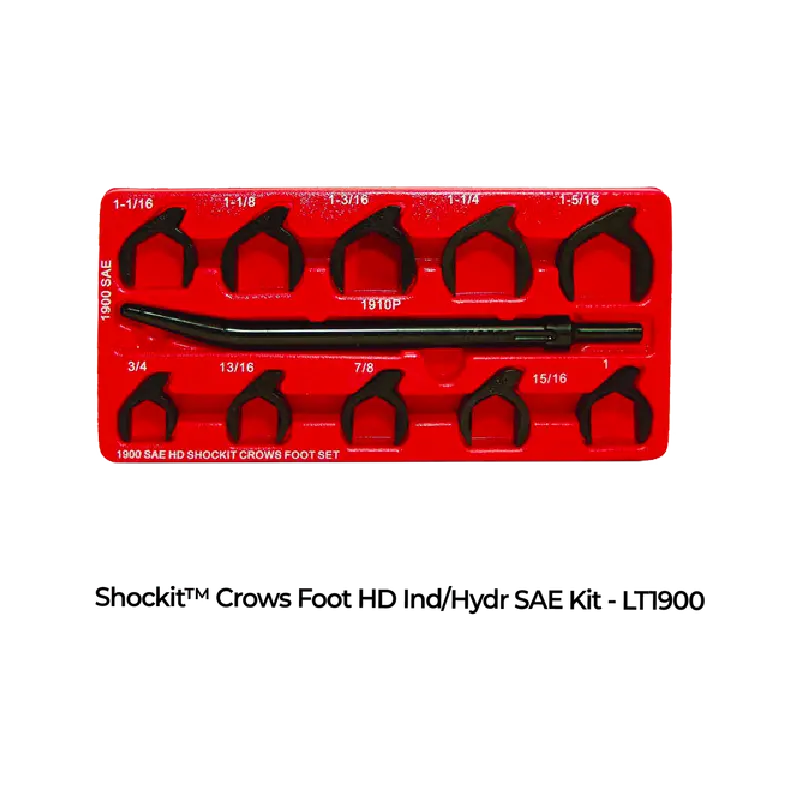 SHOCKIT® Crows Foot Socket Set – Air Hammer Compatible, SAE & Metric (10-Piece)