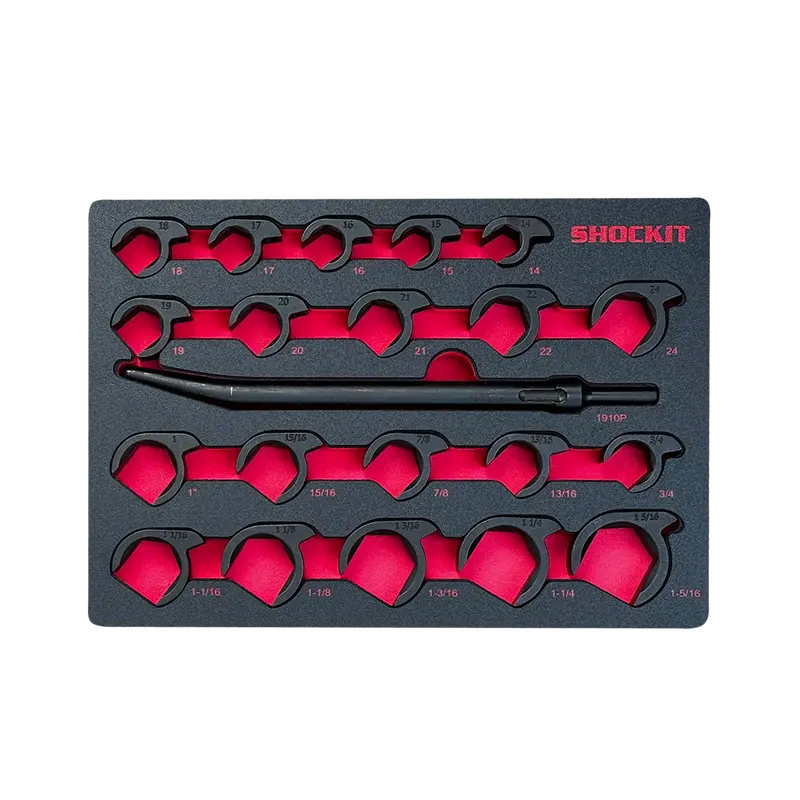 SHOCKIT® Heavy-Duty Open-End Crow’s Foot Socket Set – SAE/Metric Fittings in EVA Foam Tray