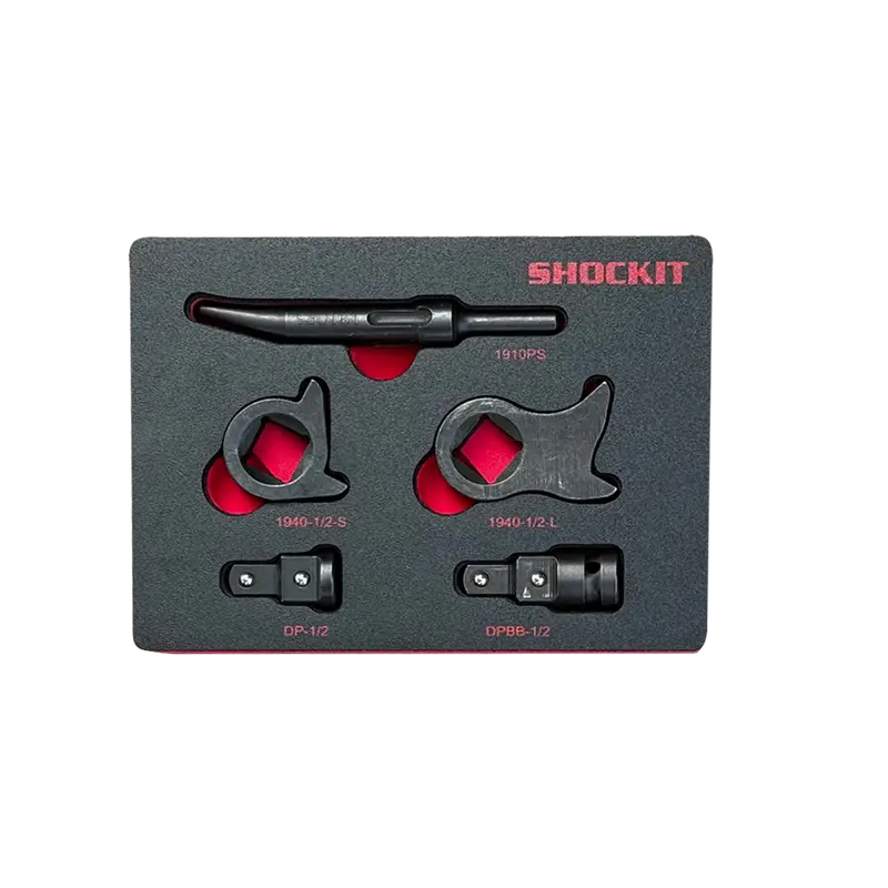 SHOCKIT® Kentucky Kicker 1/2″ Impact Driver Kit – 5-Piece Set in Heavy-Duty EVA Foam