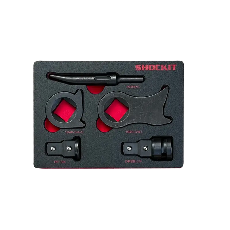 SHOCKIT® Kentucky Kicker 3/4″ Impact Driver Kit – 5-Piece Set in Heavy-Duty EVA Foam