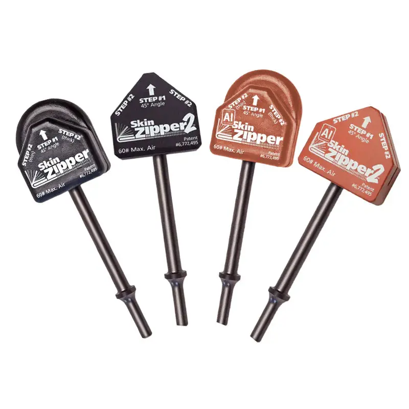 Skin Zipper Tool Collection – Fast Aluminum Door Skinning & Window Flange Hemming with Air Hammer Attachments