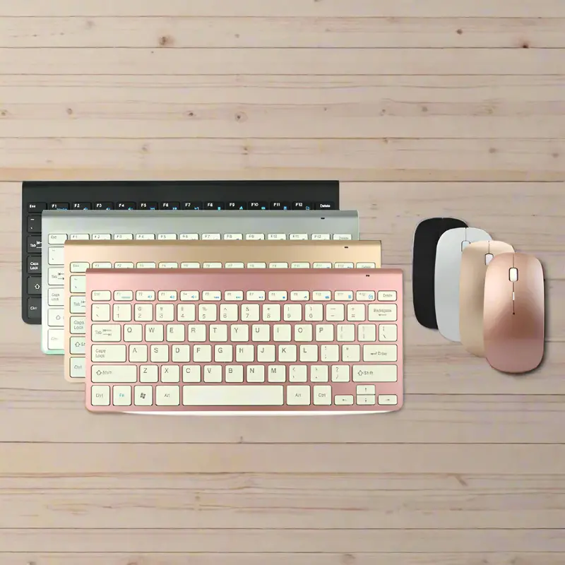 Slim Wireless Keyboard and Mouse Combo – Portable Bluetooth Set