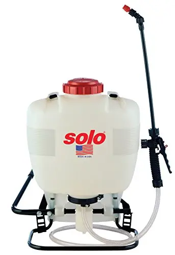 SOLO 10207 4-Gallon Backpack Sprayer – Lightweight White Pressure Sprayer for Lawn & Garden Use