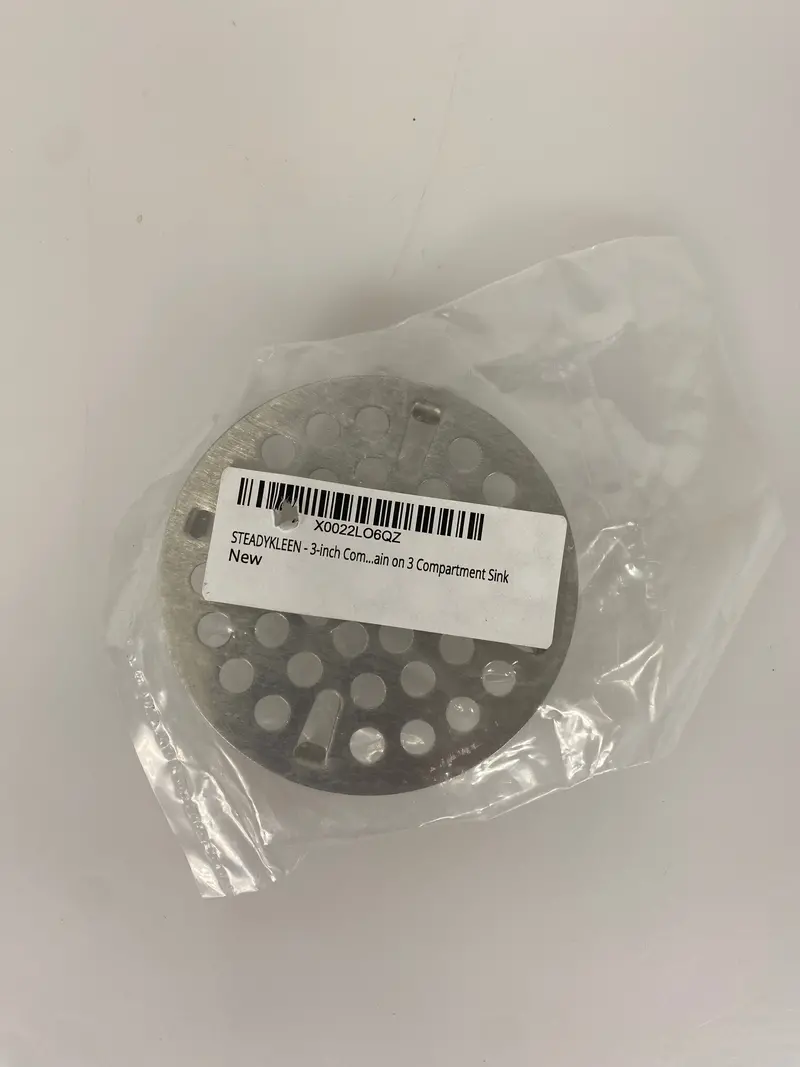 Stainless Steel Flat Sink Strainer for 3-Inch Drain (3-Pack)
