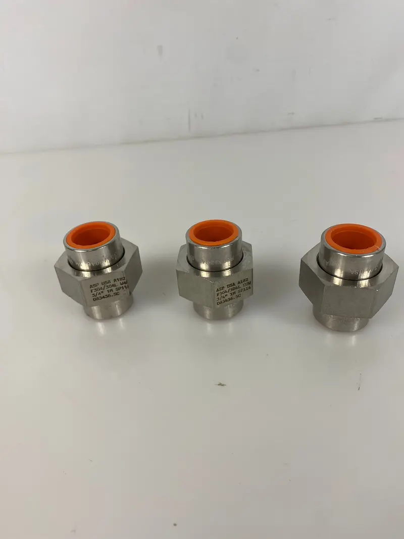 Stainless Steel Union Fitting – ¾” – 3-Pack