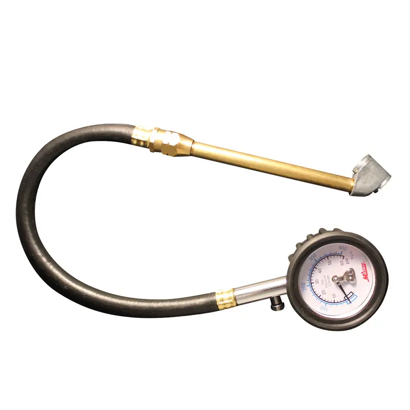 Standard Dual-Head Dial Tire Pressure Gauge – 12-Inch Hose Assembly
