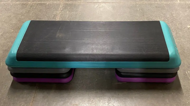 STEP Multicolor Fitness Step Platform with Adjustable Risers — Restocked