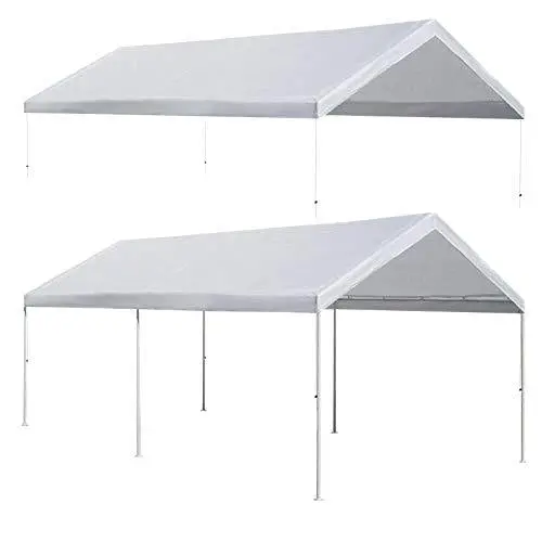 Strong Camel 10′ x 20′ Replacement Canopy Cover – Durable Carport Top Replacement with Ball Bungees (Frame Not Included)