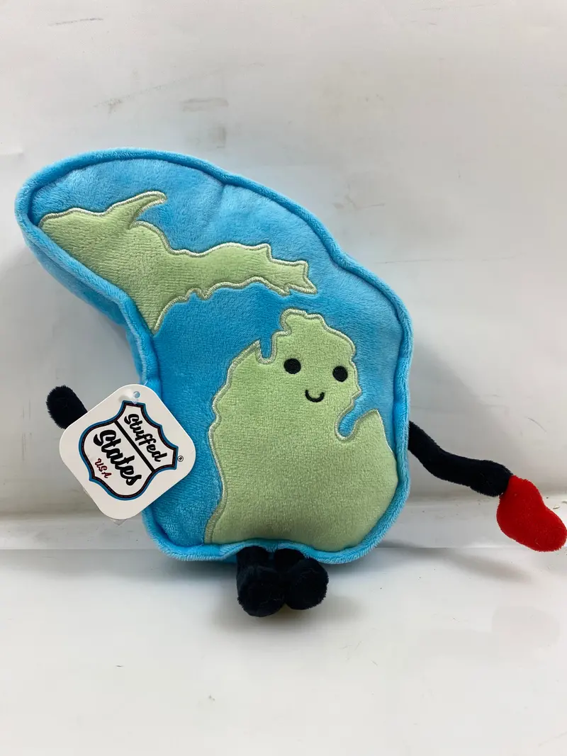 Stuffed States: Michigan Soft Plush State Shape Toy