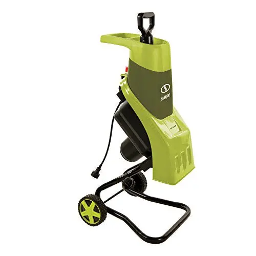 Sun Joe CJ602E 15-Amp Electric Wood Chipper/Shredder – High-Torque Shredding for Branches, Leaves, and Yard Waste (Green)