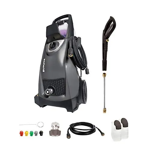 Sun Joe SPX3000-BLK Electric Pressure Washer — 2030 PSI, 1.76 GPM, 14.5-Amp Motor, Compact Black Design