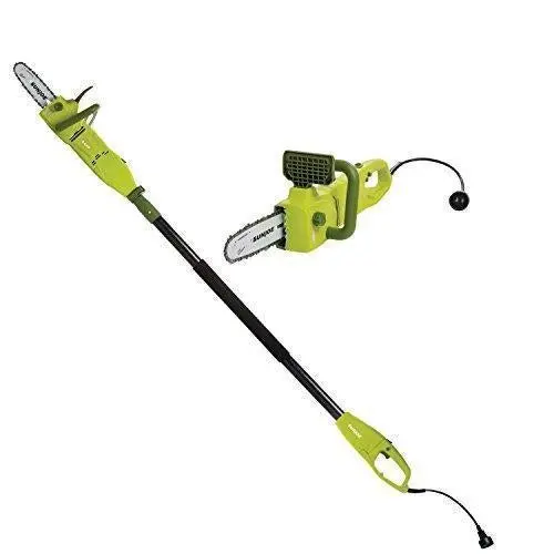 Sun Joe SWJ806E 8-Amp 2-in-1 Pole Chain Saw – 8-Inch Convertible Green Pruning & Trimming Tool