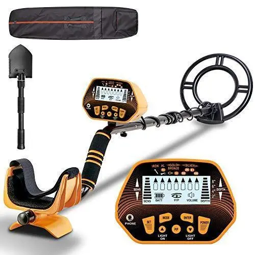 SUNPOW Professional Metal Detector – High-Sensitivity LCD Model with Waterproof 10″ Coil, Pinpoint Mode, DISC Function & Adjustable Audio Alerts