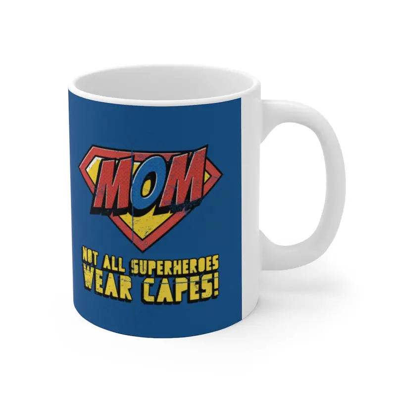 Superhero Mom Themed Ceramic Mug – 11 oz