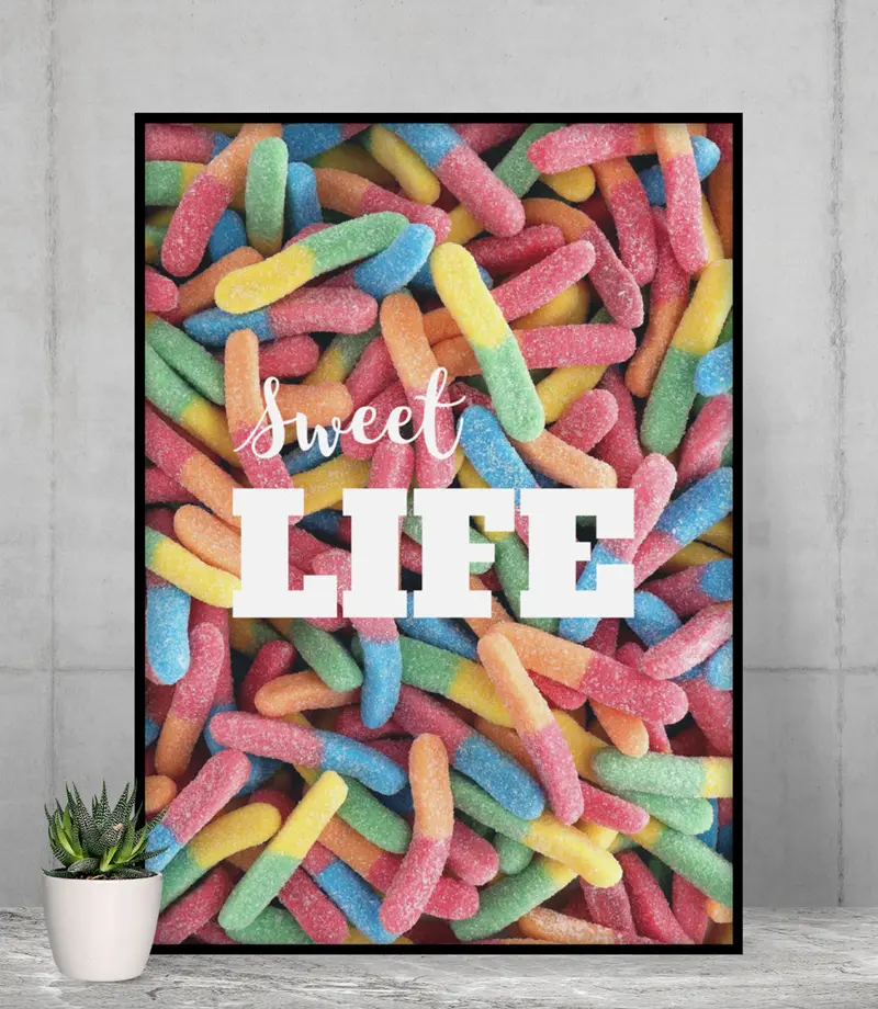 Sweet Life Gummy Candy Art Print – Fun Pop Culture Poster