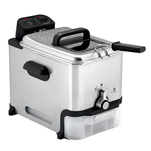 T-fal FR8000 Stainless Steel Deep Fryer – Oil Filtration System, Easy-Clean Basket, 2.6-Pound Capacity