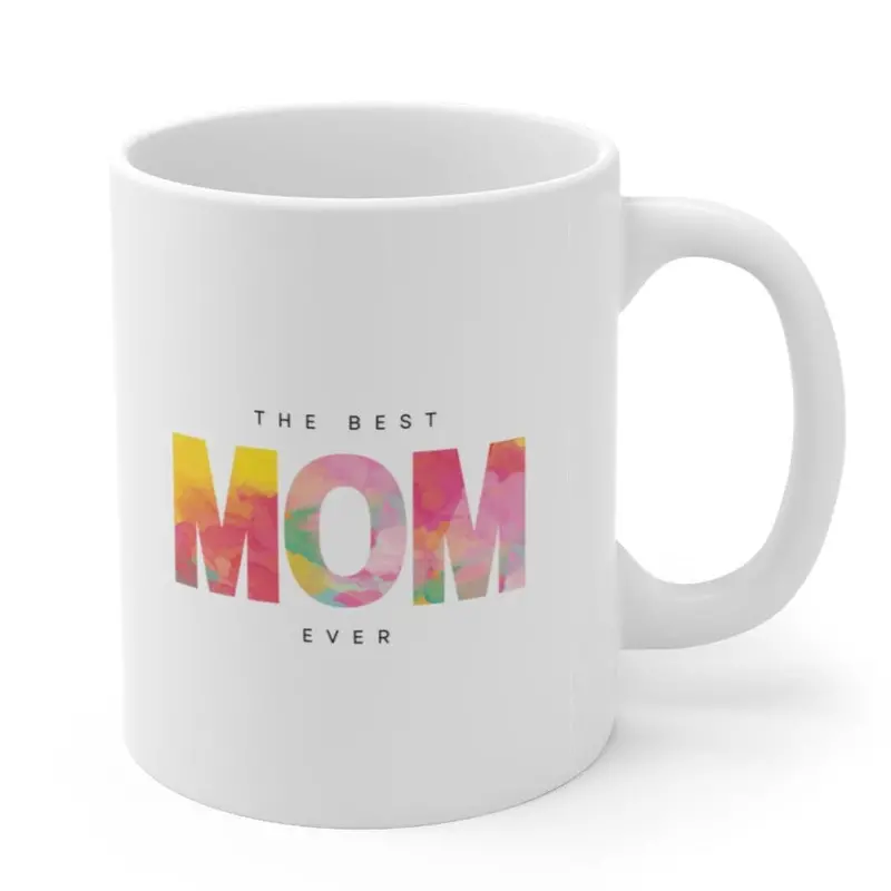 ‘The Best Mom’ 11oz Ceramic Mug – Heartfelt Gift for Motherhood