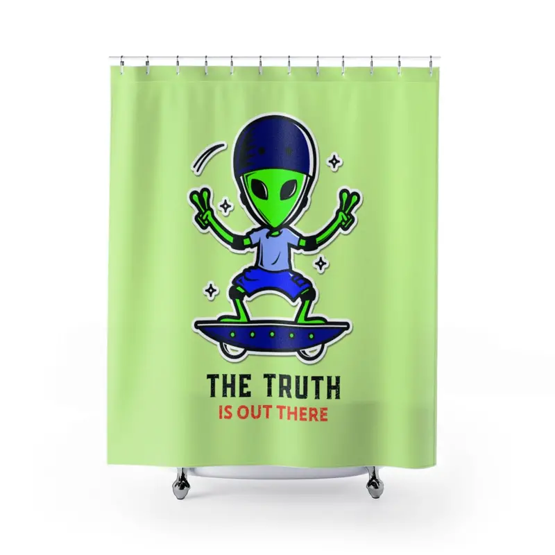 ‘The Truth Is Out There’ Bathroom Shower Curtain