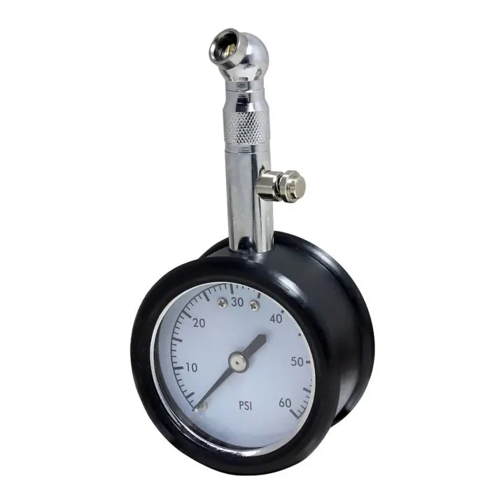 TL120119 Certified Analog Dial Tire Pressure Gauge – 0 to 60 PSI Range