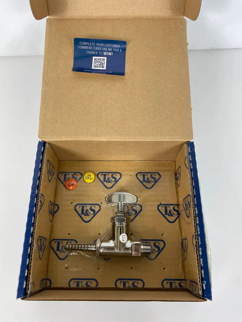 T&S Lab BL-4500-01 Straight Stop Valve, 3/8-Inch, 2-Pack