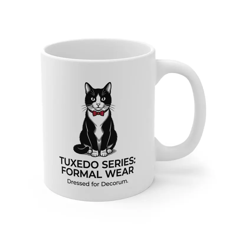 Tuxedo Cat Formal Wear Design Mug