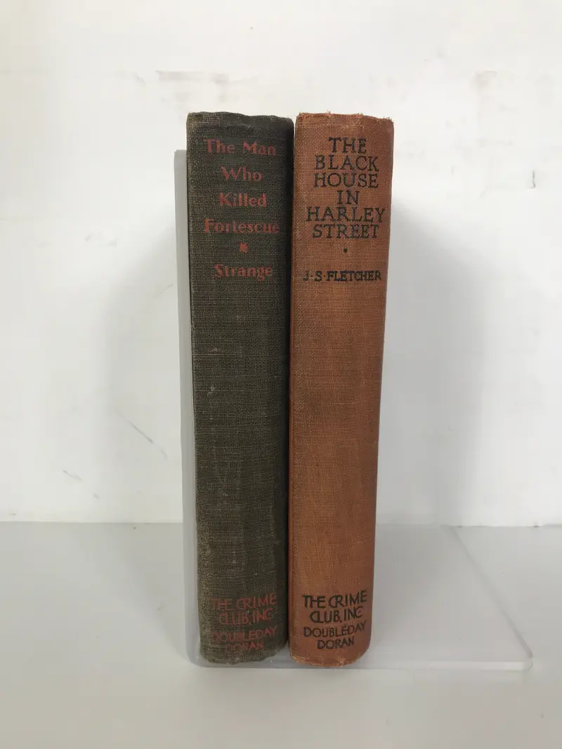 Two Crime Club First Editions: ‘The Man Who Killed Fortescue’ & ‘The Black House in Harley Street’ (1928)
