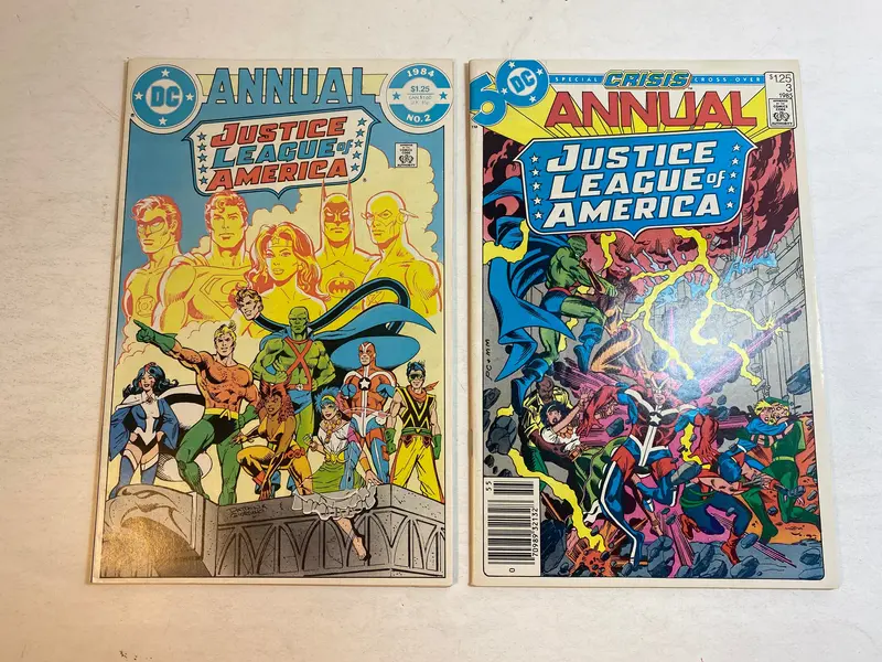 Two Justice League of America Annuals (#2 & #3, 1984–1985) – Hardcover Lot