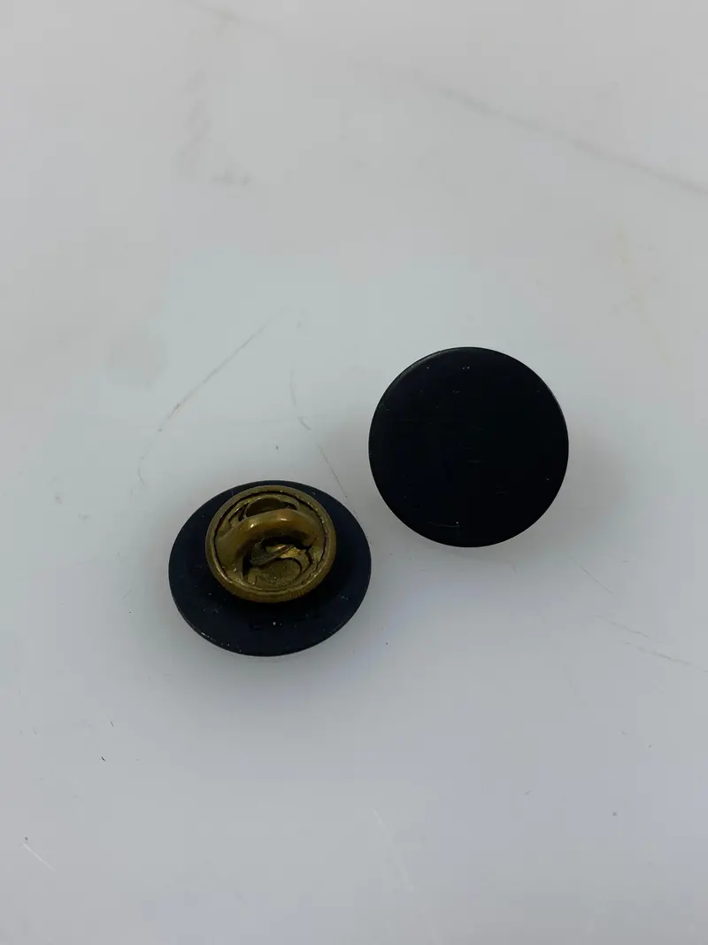U.S. Army ROTC Black Metal Disc Rank Collar Pin – Cadet Uniform Accessory