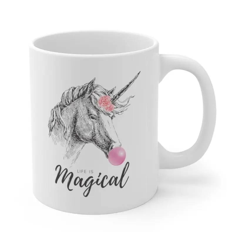 Unicorn Bubblegum ‘Life Is Magical’ Ceramic Mug