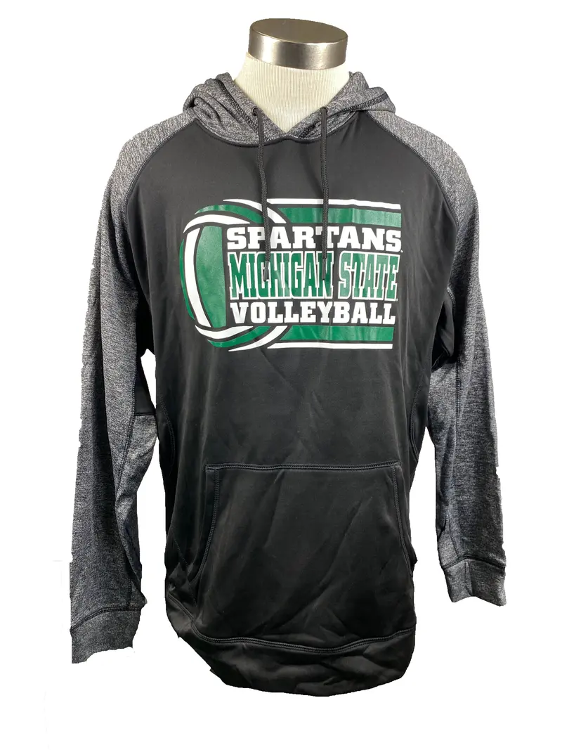 Unisex Black Michigan State Spartans Volleyball Hoodie — Size M