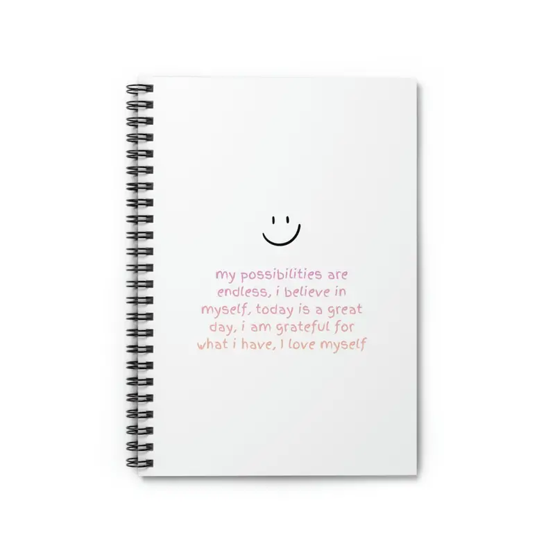 Uplifting Positive Affirmations Spiral-Bound Journal