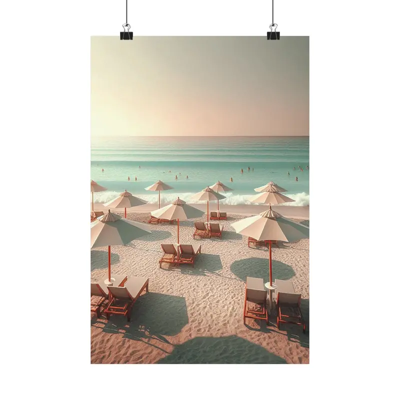 Vacation Vibes Abstract Art Wall Poster