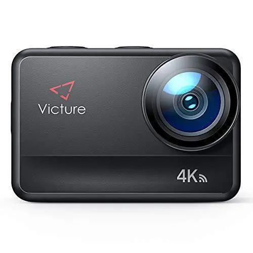 Victure AC940 4K Action Camera – 60FPS, 20MP, Touchscreen, EIS Stabilization, 131ft Waterproof, Includes Battery & Accessories