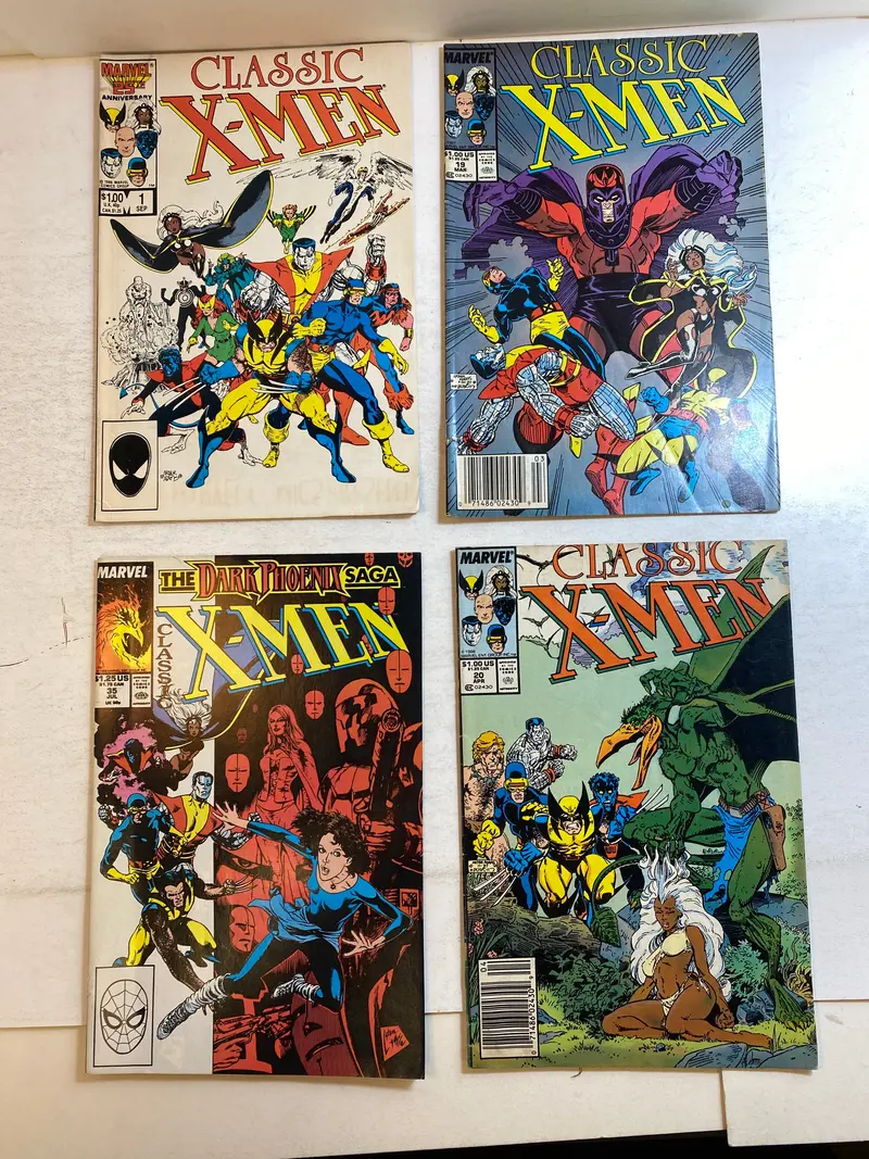 Vintage X-Men Comic Bundle — Four Key Issues from 1986–1989 (Marvel Comics)