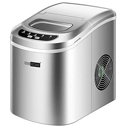 VIVOHOME Automatic Countertop Ice Maker – 26 lbs/Day, Compact Silver Unit