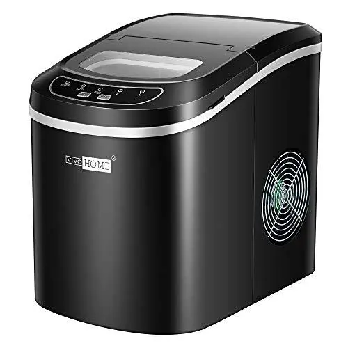 VIVOHOME Compact Automatic Ice Maker – 26 lb/Day Countertop Bullet Ice Machine with Rapid-Cycle Operation (Black)
