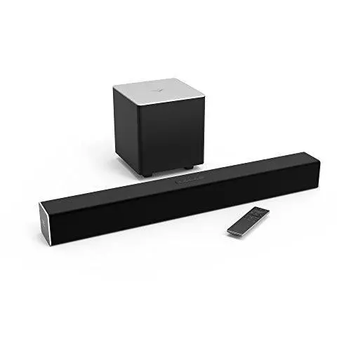 VIZIO SB2821-D6 28″ 2.1-Channel Sound Bar — Wireless Subwoofer, Bluetooth, Remote, Home Theater Audio