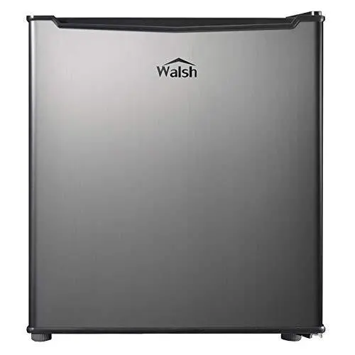 Walsh WSR17S5 Compact Refrigerator – 1.7 Cu. Ft. Single-Door Mini Fridge with Adjustable Thermostat, Chiller Zone & Reversible Stainless-Steel Doors