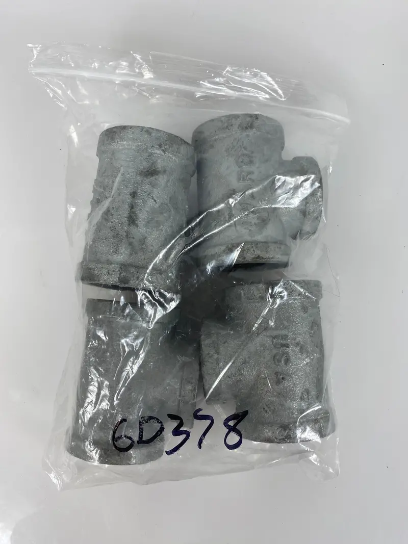 Ward Galvanized 2″ × 2″ × 1-1/4″ Pipe Tee – 4-Pack